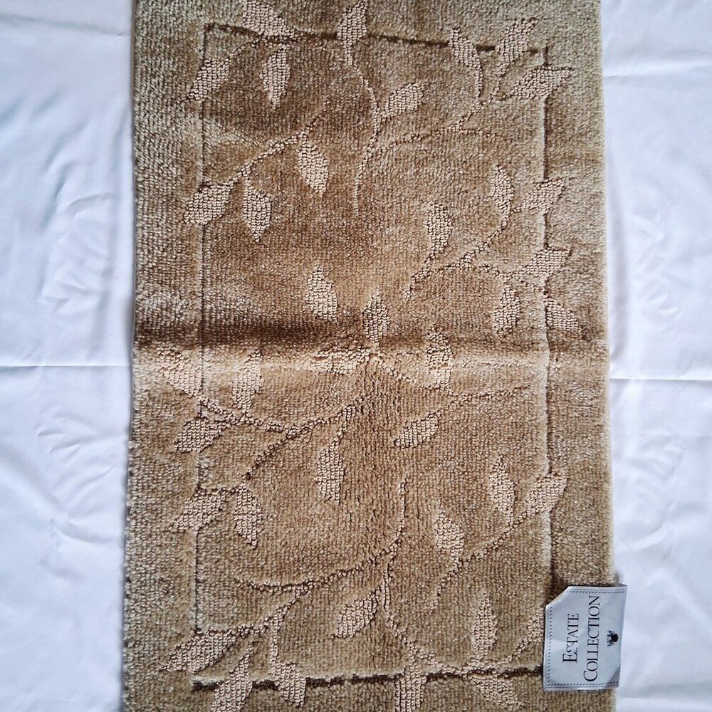 NWT Vintage Kohl's Estate Collections Beige "Trellis" Rug